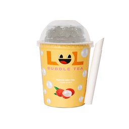 [LOL-PL] LOL Bubble Tea Papaya Red Tea with Lychee flavour Popping Bubbles 275ml