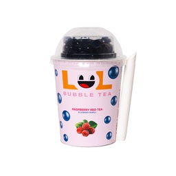 [LOL-RB] LOL Bubble Tea Raspberry Red Tea with Blueberry flavour Popping Bubbles 275ml