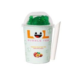 [LOL-PA] LOL Bubble Tea Passionfruit Red Tea with Green Apple flavour Popping Bubbles 275ml