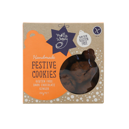 [MW-XGG] Molly Woppy Festive Cookies Gluten Free Dark Choc Ginger 130g